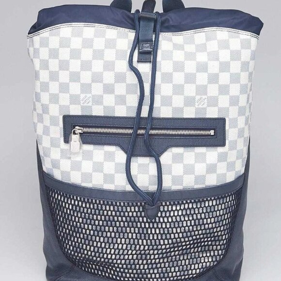Louis Vuitton Damier Azur Canvas Coastline Matchpoint Backpack Bag - Picture 1 of 12